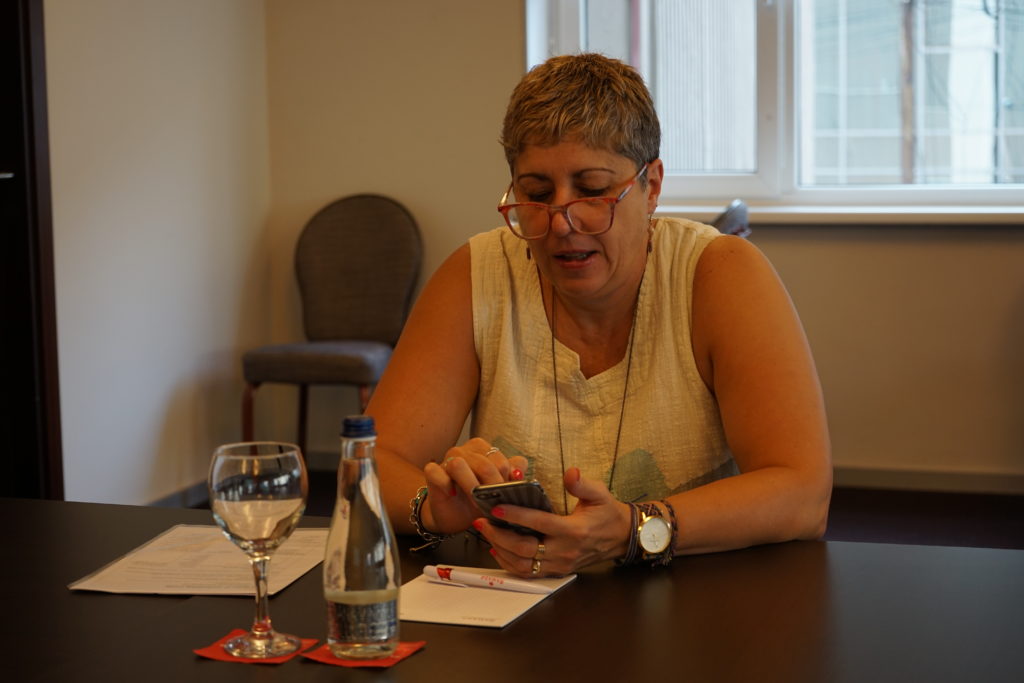Dina de Sousa at the European Huntington Association board meeting.